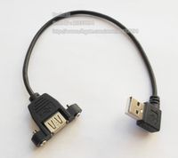 5pcs 1M//3.3FT USB 2.0 A Male to A Female Panel Mount Screw Hole Extension Cable