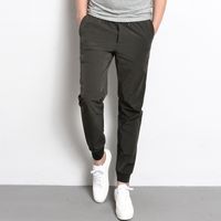 Wholesale New Men Casual Pants Slim Fit Drawstring Mens Joggers Spring Summer Trousers Male Thin Stretch Ankle Length Harem Pants Men
