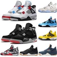 Hot 2019 New Bred 4 4s IV What The Cactus Jack Alas de láser Zapatillas de baloncesto para hombre Azul Eminem Eminem Pale Citron Hombres Deportes 11 Og 4 IV rojoo Jordan 2019,Nike En yardas,nuevo en