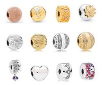 Wholesale 2019 spring clip beads collection Fits for Pandora Bracelets Necklace sterling silver beads diy charms loose beads fashion jewelry