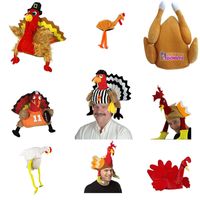 Wholesale Thanksgiving Turkey Hat Fall Thanksgiving Day DIY Turkey Funny Adults Hat Party Masquerade Cosplay Costume Accessory