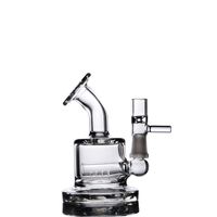 Wholesale 3 Inchs Mini Bong Thick Heady Glass Bongs Klein Small Recycler Dab Oil Rigs Water Pipes With Downstem Perc mm Joint