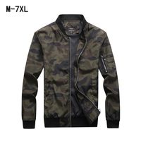 Wholesale Autumn Men s Camouflage Jackets Male Coats Camo Bomber Jacket Mens Clothing Outwear Stand Collar Zipper Up Plus Size M XL