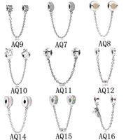 Silicona Real Europea 925 Plata pulsera con dijes De Mujer Accesorios De Cadena De Seguridad