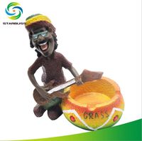 Wholesale Resin ashtray guitar Jamaica design personality crafts