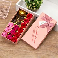 Wholesale 12 soap flower gift boxes Romantic Valentines Gift Decoration Artificial flower Wedding Favors and Gifts Anniversary Decorat