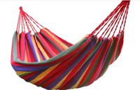 Wholesale Hot Sale rainbow Outdoor Leisure Double Person canvas Hammocks Ultralight Camping Hammock with backpack Hammocks