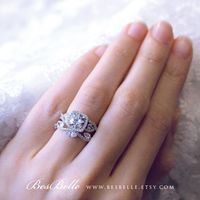 Wholesale Classic fashion tradition Sterling Silver Natural Diamond White Ring Bridal Engagement jewelry love size