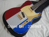 Wholesale Top quality Telecaster Golden hardware guitar Art signature striped Electric guitar With Case