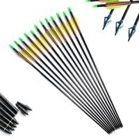 25 Pcs 30/" Fiberglasspfeil Bogenschieße für Armbrust Jagd Fiberglas Pfeile 6mm