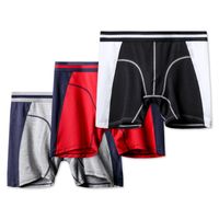 Wholesale Underpants Mens Modal Long Leg Sports Underwear Silky Soft Briefs Fashion Body Shaping Breathable Panties