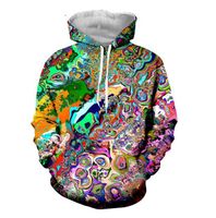 Wholesale New Fashion Harajuku Style D Printing Hoodies Weird Trippy Psychedelic Men Women Autumn and Winter Sweatshirt Hoodies Coats RR0281