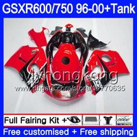 Wholesale Bodys Gloss red blk Tank For SUZUKI SRAD GSXR HM GSXR600 GSXR GSXR750 Fairing