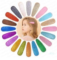 Wholesale Girls Sequins Barrettes Cute Colorful Snap Hairpin Rainbow Glitter Hair Clips Kids Children Bangs Hairclip Kids Hair Accessories DHL E4909