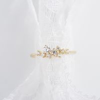 Wholesale Plated k yellow gold diamond ring leaves fringed diamond ring Wedding gifts social gatherings designer jewelry men rings