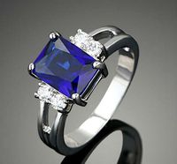 Wholesale Rings Fashion Jewelry Brand Engagement Rings Like Diamond Swarovski Crystal white gold Plated Gemstone Rings