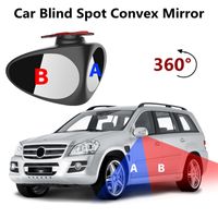 Wholesale 2pcs pair Car Degree Rotatable Sides Convex Mirror Car Blind Spot Rear View Parking Mirror Safety Accessories HHA283