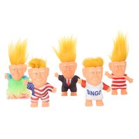 Wholesale 10 cm Hot sale US presidential vent Trump model toys baby toys troll doll trick toys