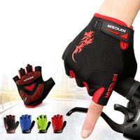Wholesale Outdoor Sport Gloves Summer Cycling Bike Bicycle Riding Gym Fitness Half Finger Gloves Shockproof Mittens colors LJJZ808