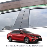 Wholesale 6pcs Car Styling For Kia K3 Cerato Forte BD Present Car Window Trim Sticker Middle Column Stickers PVC External Accessories