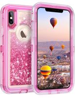 Wholesale For Iphone plus plus plus X XR Xs Max Cute Bling Liquid Glitter Floating Quicksand Water Flowing Ultra Phone Case