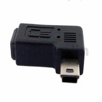 Wholesale Mini USB male to female degree adapter Left and right angle Mini USB pin Extended adapter