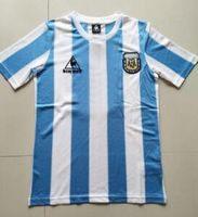 Wholesale Argentina retro MARADONA soccer jersey Copa america MESSI home away blue mens Aguero Dybala ICARDI football shirt