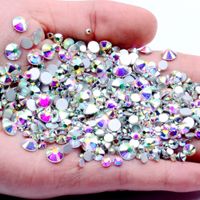 Wholesale art ss10 flatback glass rhinestones nails silver foiled diy d nail decorations perfect for