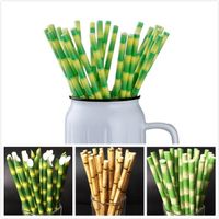 Wholesale Biodegradable Bamboo Paper Straw Bamboo Straws Eco Friendly a Party Use Bamboo Straws Disaposable Straw on Promotion