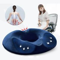 Wholesale 6 Colors Memory Foam Chair Seat Cushion Comfort Car Orthopedic Chair Cushion Office Breathable Soft Chair Pad Washable Cover DH0762