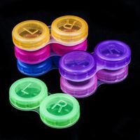 Wholesale Colorful Case Contact Lenses Box Contact Lens Case Glasses Color Double Box Contact Lens Case Eyewear Accessories Epacket Free
