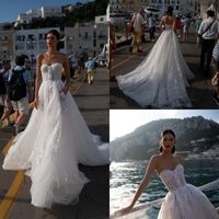 Wholesale Inbal Dror Wedding Dresses With Pockets Sweetheart Lace Appliqued Beads Bridal Gowns Beach Bohemia A Line Wedding Dress