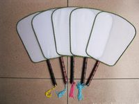 Wholesale White Handle Chinese Silk Fan Vintage Personalized Hand Fans DIY Student Children Fine Art Painting Programs