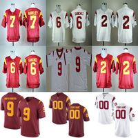 Wholesale Custom USC Trojans Limited White Red Personalized Stitched Any Name Number Sam Darnold Marcus Allen College Football Jerseys S XL