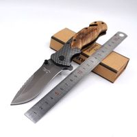 Wholesale X50 Folding Knife Tactical Survival Knives C Steel Blade Material Wood Handle Pocket Camping Hiking Knife EDC Tools