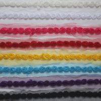Wholesale 30y cm chiffon rose flower trim for girls diy hair dresses clothes crafting accessories hair bands flowers for babies