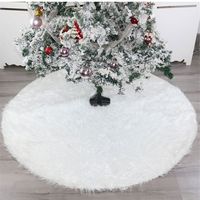 122 Centimetri Bianco Peluche Albero Di Natale Gonna Tappeto Grande Snowy White Faux Fur Tappetino Di Natale Decorazioni Di Capodanno Ornamenti 48