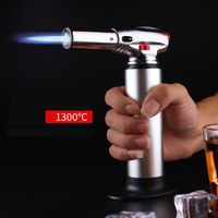 Wholesale 1300C Butane Scorch torch jet flame torch lighter kitchen torch Giant Heavy Duty Butane Refillable Micro Culinary Self igniting Picnic Tool