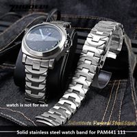 Wholesale Suitable for pam441 watch men s steel band butterfly CLASP BRACELET mm solid stainless steel elbow watch strap mm