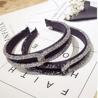 Wholesale New Fashion Rhinestone Crystal Cross Hair Bands Unique Design Wide Hairband Headbands for Women Girl Shiny Hoop Hair Accessories GB500