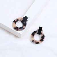 Wholesale Fashion Simple Women Acetic Acid Leopard Imitation Tortoise Shell Marble Circle Ring Studs Earrings Jewelry Accessories Gifts