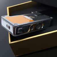 Wholesale Cohiba High Quality Metal Classic Torch Jet Frame Cigar Cigarette lighter Yellow Color with Cigar Punch