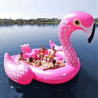 Wholesale Giant Inflatable Boat Unicorn Flamingo Pool Floats Raft Swimming Ring Lounge Summer Pool Beach Party Water Float Air Mattress HHA1348