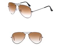 Wholesale Brand Classic Pilot Sunglasses for Men Gradient Lens Sunglasses Big Frame Sunglasses Women Metal Frame Gray Brown Lens Sun Glasses with Box