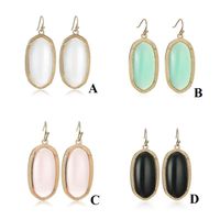 Femme Fashion Irrégulier Géométrique Cercle Rond Sequin Dangle Drop Boucles d/'oreille