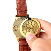 Wholesale Creative in wrist quartz watch lighter classic Electric coil heater cigarette lighter USB Rechargeable Windproof fashion gold F772