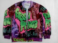 Wholesale REAL American SIZE Fresh Prince Custom Create your own D Sublimation print Zipper Up Jacket plus size