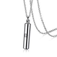 Wholesale Mens Womens Round Stainless Steel Pets Accessories Cremation Pendant Memorial Cremation Urn Necklace for Ashes