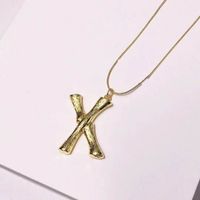 Wholesale 2019 new cheap gold thin rope gold letter X Pendant Necklace high quality CUSTOMERIZED NAME Women men necklace with box and dastbag