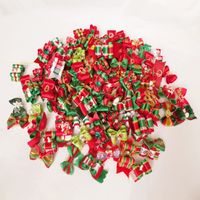 Wholesale 60PC Christmas Dog Hair Bows Holiday Teddy Dog Grooming Bows Pet Accessories Gift